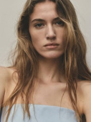 Mango Blue Double Layer Bandeau Top - Image 3 of 6