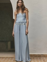 Mango Blue Double Layer Bandeau Top - Image 4 of 6