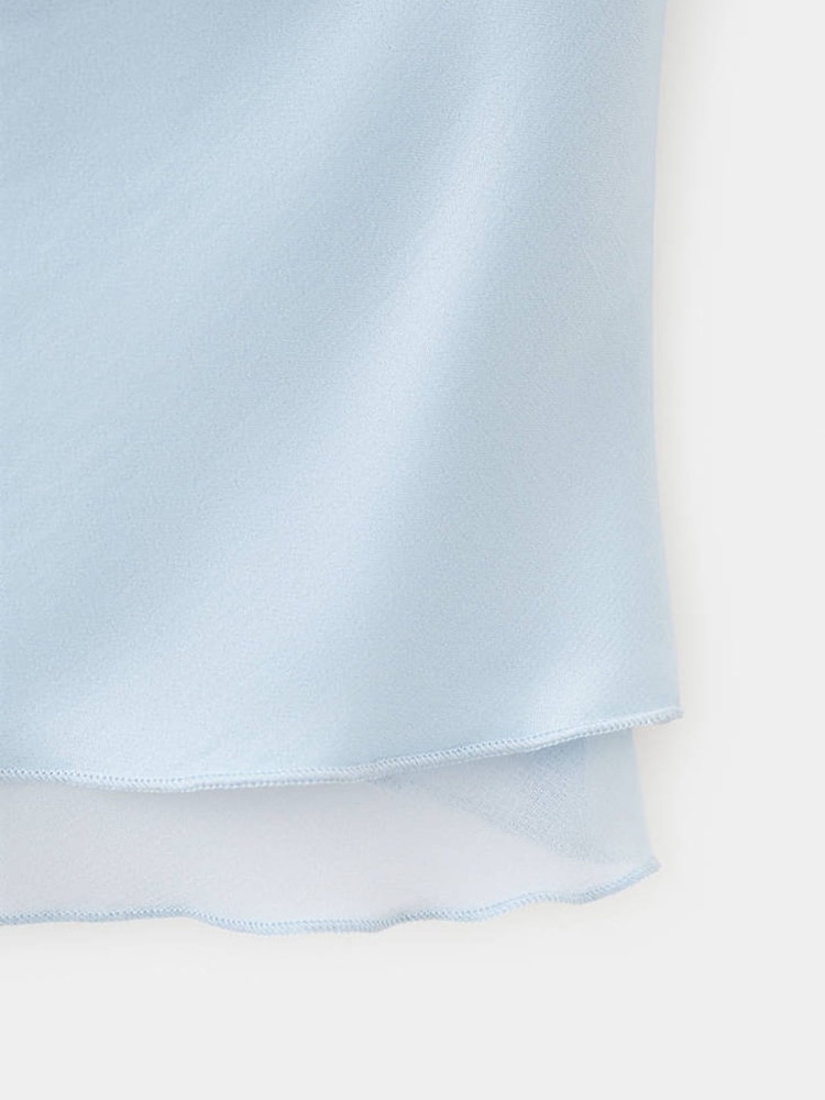 Mango Blue Double Layer Bandeau Top - Image 6 of 6