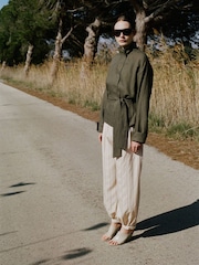 Mango Cream Balloon Trousers - Image 1 of 7