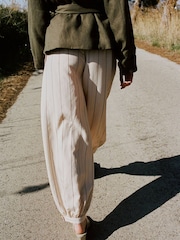 Mango Cream Balloon Trousers - Image 3 of 7