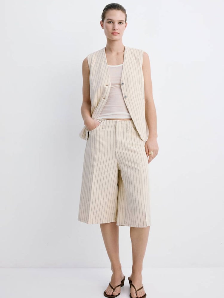 Mango Yellow Tailored Longline Vest - Image 1 of 7