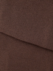 Mango Brown One Shoulder Ribbed Top - Image 7 of 7