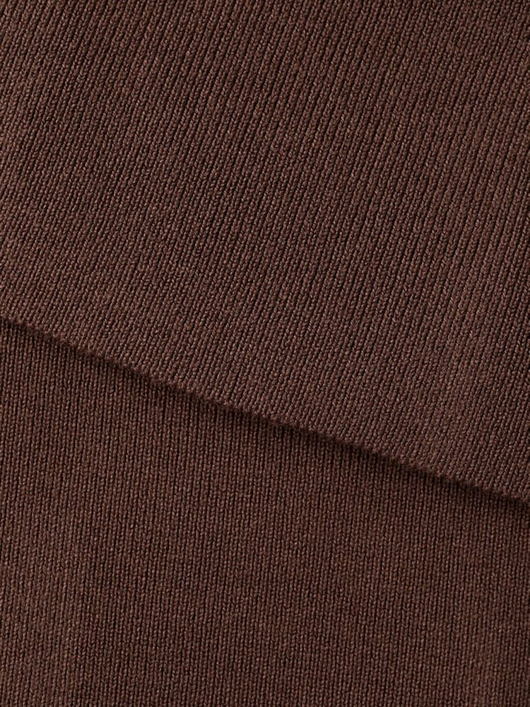 Mango Brown One Shoulder Ribbed Top - Image 7 of 7