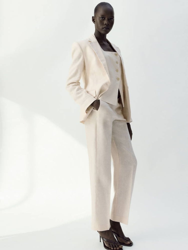 Mango Cream Halter Waistcoat - Image 1 of 7