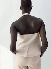 Mango Cream Halter Waistcoat - Image 3 of 7