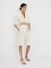 Mango Cream Short Sleeve Suit Jacket - Image 1 of 7