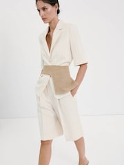 Mango Cream Short Sleeve Suit Jacket - Image 2 of 7