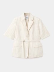 Mango Cream Short Sleeve Suit Jacket - Image 5 of 7