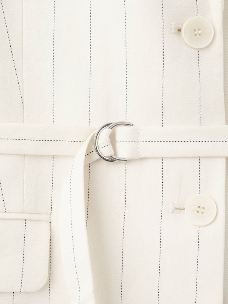 Mango Cream Short Sleeve Suit Jacket - Image 7 of 7