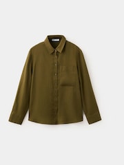 Mango Green Womens Linen Shirt - Image 5 of 7