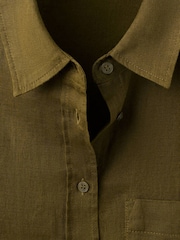Mango Green Womens Linen Shirt - Image 6 of 7