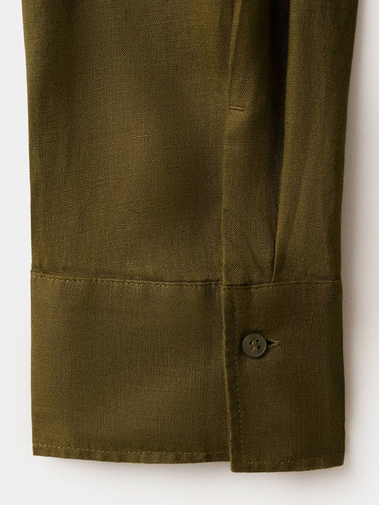 Mango Green Womens Linen Shirt - Image 7 of 7