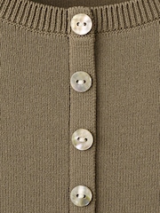 Mango Brown Short Sleeve Button Detail Top - Image 7 of 7
