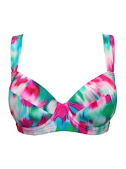 Pour Moi Pink/Green/Blue Balcony Malibu Bikini Top - Image 3 of 4