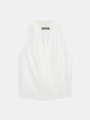 Mint Velvet White Linen Halter Top - Image 6 of 7