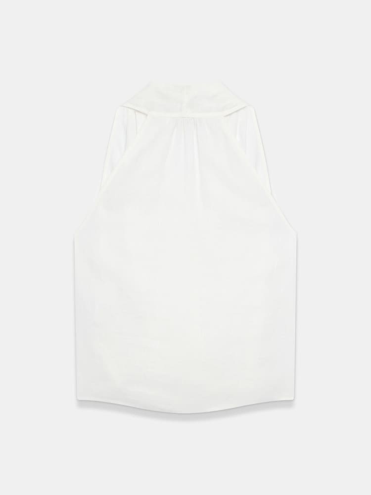 Mint Velvet White Linen Halter Top - Image 7 of 7