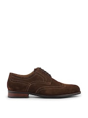 Jones Bootmaker Brown Suede Longwood Derby Brogues - Image 1 of 5