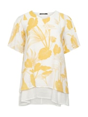 Evans Yellow Double Layer Angel Sleeve Top - Image 5 of 5