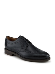 Jones Bootmaker Black Leather Longwood Derby Brogues - Image 2 of 5