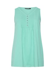Evans Blue Sleeveless Henley Top - Image 5 of 5