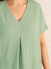 Evans Green Grown On Sleeve Pleated Swing Top - Image 4 of 5