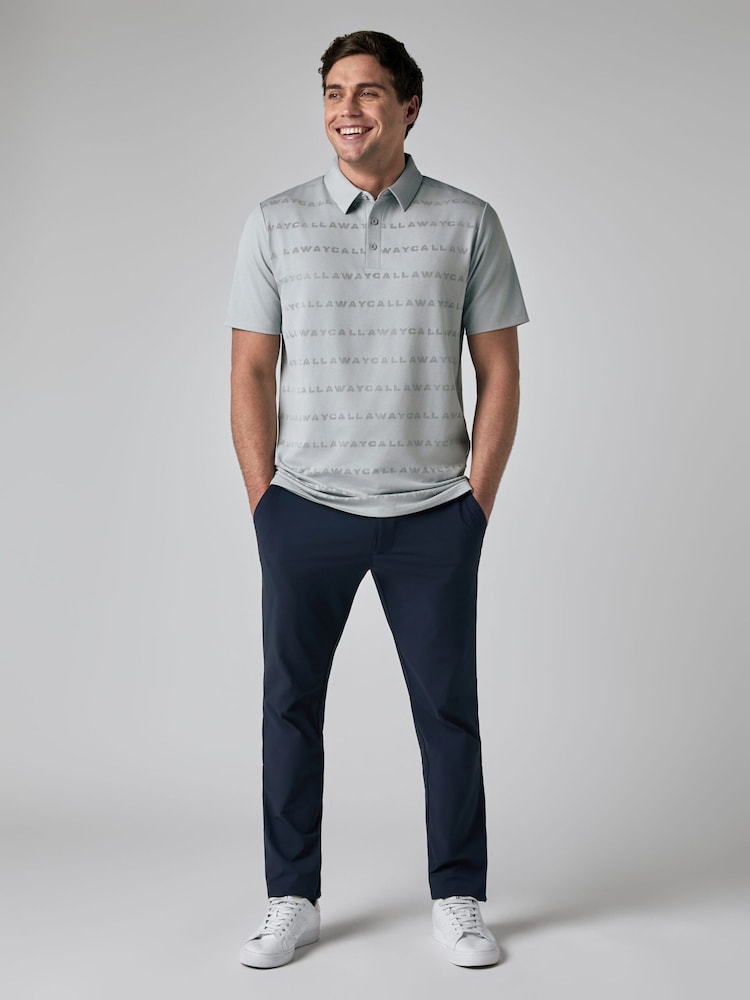 Callaway Golf Grey Jacquard Polo Shirt - Image 1 of 6 Callaway Golf Grey Jacquard Polo Shirt - Image 1 of 6