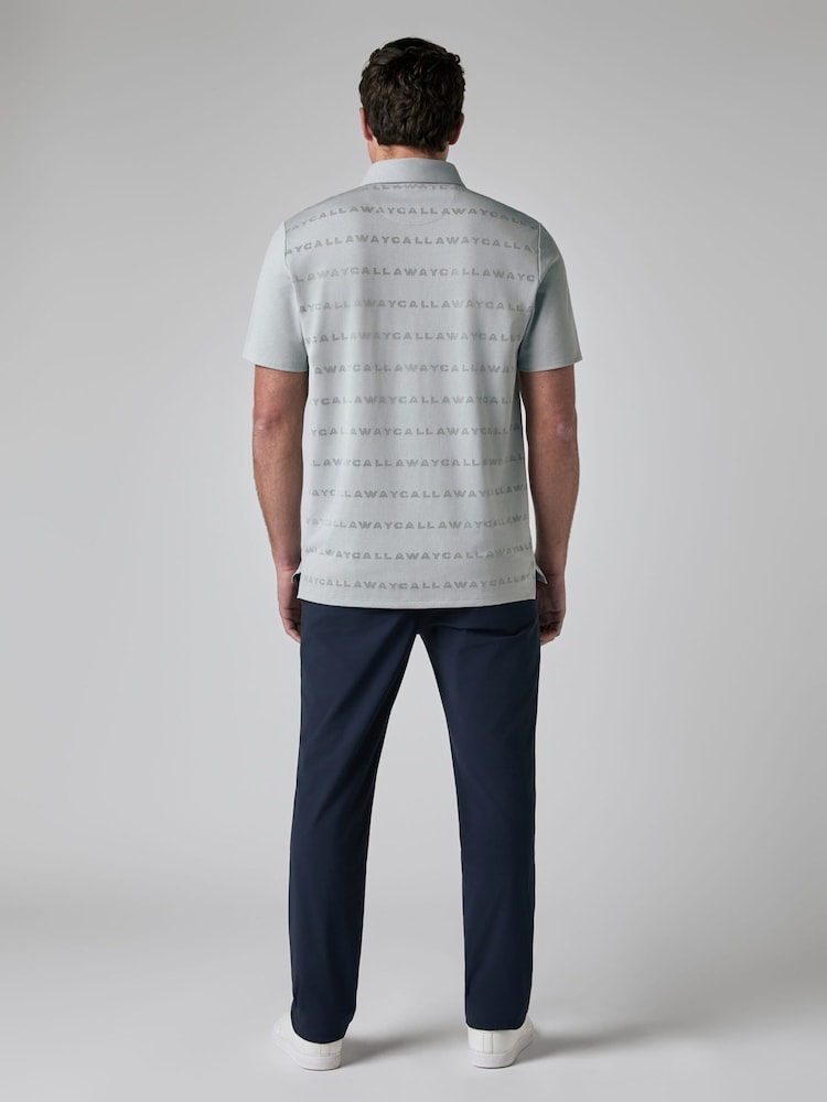 Callaway Golf Grey Jacquard Polo Shirt - Image 2 of 6 Callaway Golf Grey Jacquard Polo Shirt - Image 2 of 6