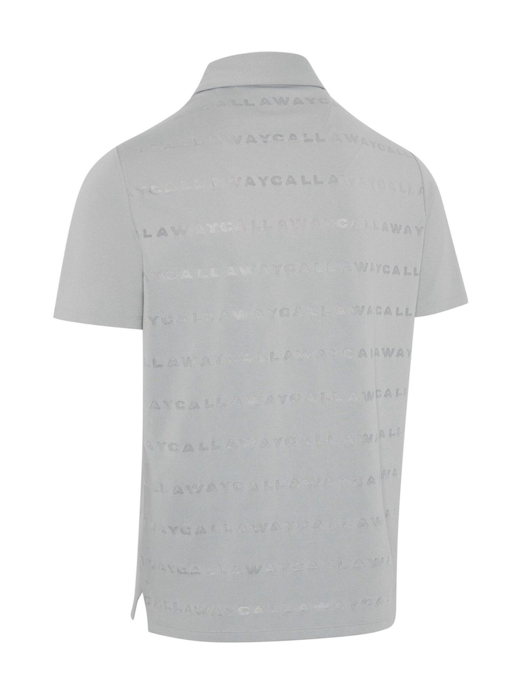 Callaway Golf Grey Jacquard Polo Shirt - Image 6 of 6 Callaway Golf Grey Jacquard Polo Shirt - Image 6 of 6