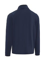 Callaway Golf Blue Blocked Printed Chev Textured Pullover Jumper - Image 6 of 6