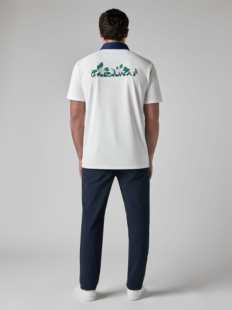 Callaway Golf White Graphic Polo Shirt - Image 2 of 6 Callaway Golf White Graphic Polo Shirt - Image 2 of 6