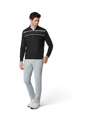 Callaway Golf Black Blocked Printed Chev Textured Pullover Jumper - Image 3 of 6