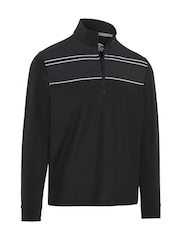 Callaway Golf Black Blocked Printed Chev Textured Pullover Jumper - Image 5 of 6