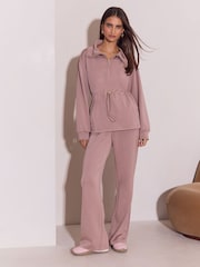 Lipsy Drawstring Waist Quater Loungewear Set Zip with Modal - Bilde 2 av 6