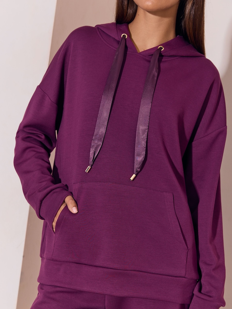 Morado - Lipsy Hoodie with Modal - Imagen 2 de 5 Morado - Lipsy Hoodie with Modal - Imagen 2 de 5