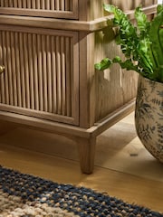 Laura Ashley Light Oak Barcombe 2 Drawer Bedside Table - Image 5 of 8