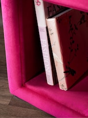 Rockett St George Luxe Needlecord Velvet Harrys Pink Starlet Side Table - Image 4 of 7