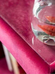 Rockett St George Luxe Needlecord Velvet Harrys Pink Starlet Side Table - Image 5 of 7
