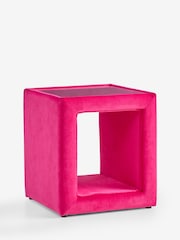 Rockett St George Luxe Needlecord Velvet Harrys Pink Starlet Side Table - Image 6 of 7