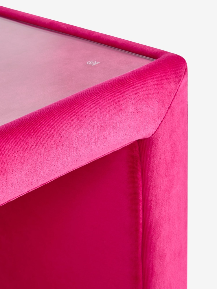 Rockett St George Luxe Needlecord Velvet Harrys Pink Starlet Side Table - Image 7 of 7 Rockett St George Luxe Needlecord Velvet Harrys Pink Starlet Side Table - Image 7 of 7