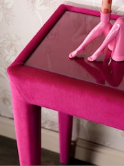 Rockett St George Luxe Needlecord Velvet Harrys Pink Starlet Console Table - Image 3 of 10