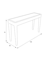 Rockett St George Luxe Needlecord Velvet Harrys Pink Starlet Console Table - Image 5 of 10
