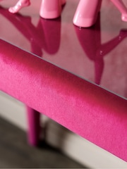Rockett St George Luxe Needlecord Velvet Harrys Pink Starlet Console Table - Image 6 of 10