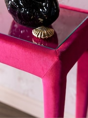 Rockett St George Luxe Needlecord Velvet Harrys Pink Starlet Console Table - Image 7 of 10