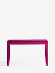 Rockett St George Luxe Needlecord Velvet Harrys Pink Starlet Console Table - Image 8 of 10