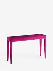Rockett St George Luxe Needlecord Velvet Harrys Pink Starlet Console Table - Image 9 of 10