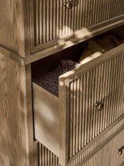 Laura Ashley Light Oak Barcombe 4 Drawer Tall Chest of Drawers - Image 2 of 8