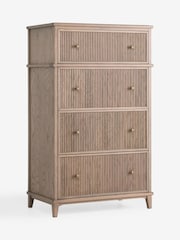 Laura Ashley Light Oak Barcombe 4 Drawer Tall Chest of Drawers - Image 7 of 8