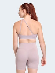 adidas Purple Optime Workout Rib One Shoulder Light Support Bra - Image 2 of 8