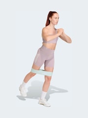 adidas Purple Optime Workout Rib One Shoulder Light Support Bra - Image 3 of 8